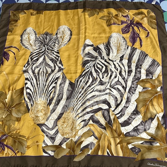Salvatore Ferragamo Accessories - Salvatore Ferragamo Zebra Print Silk Scarf